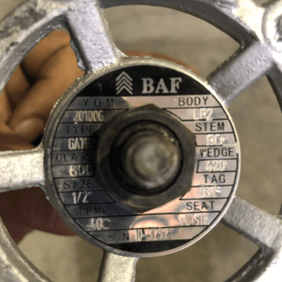 شیر کشویی 1/2 اینچ GATE VALVE برندBAF